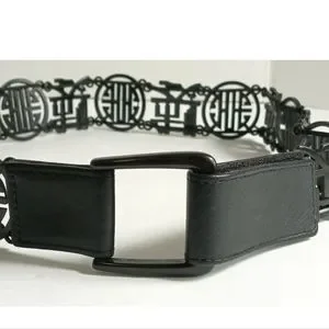 Suzi Roher Black Asian Design Belt Suzi Roher | Accessories | Suzi Roher Black Asian Design  main image 2